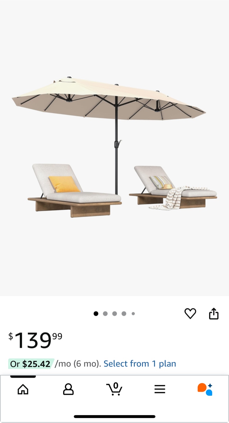 Double Patio Umbrella