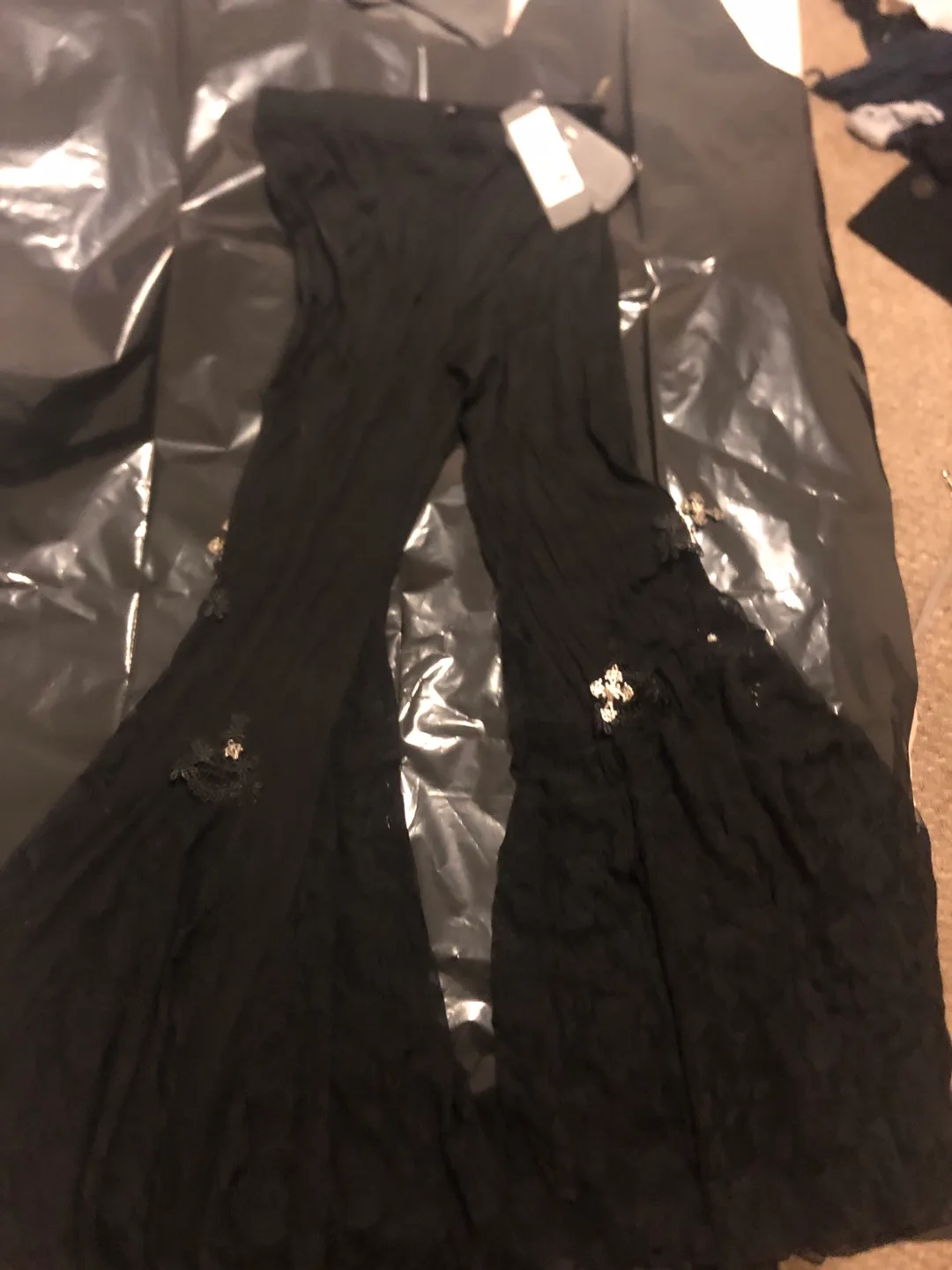Devil Fashion Black Leggings - Size S thumbnail