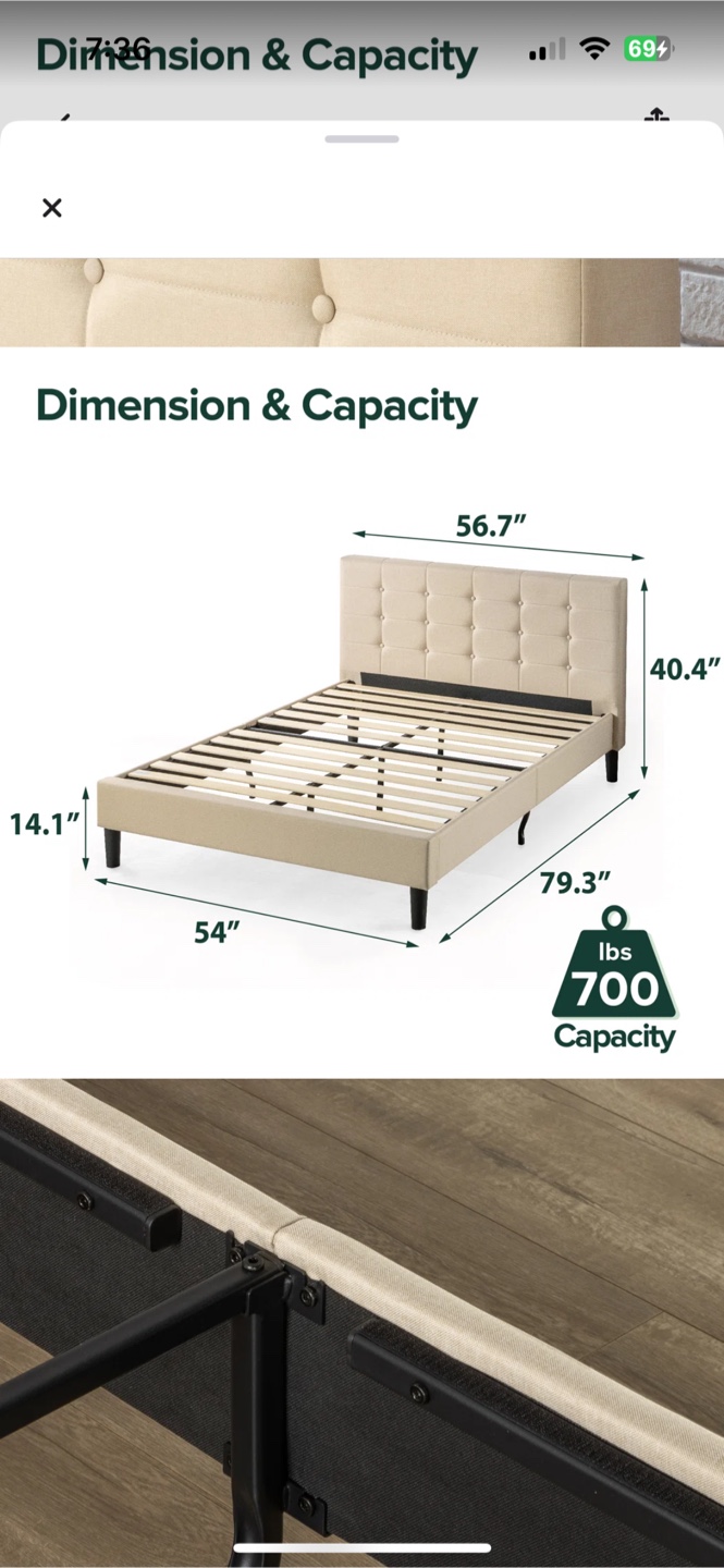 Full Size Platform Bed - photo 2