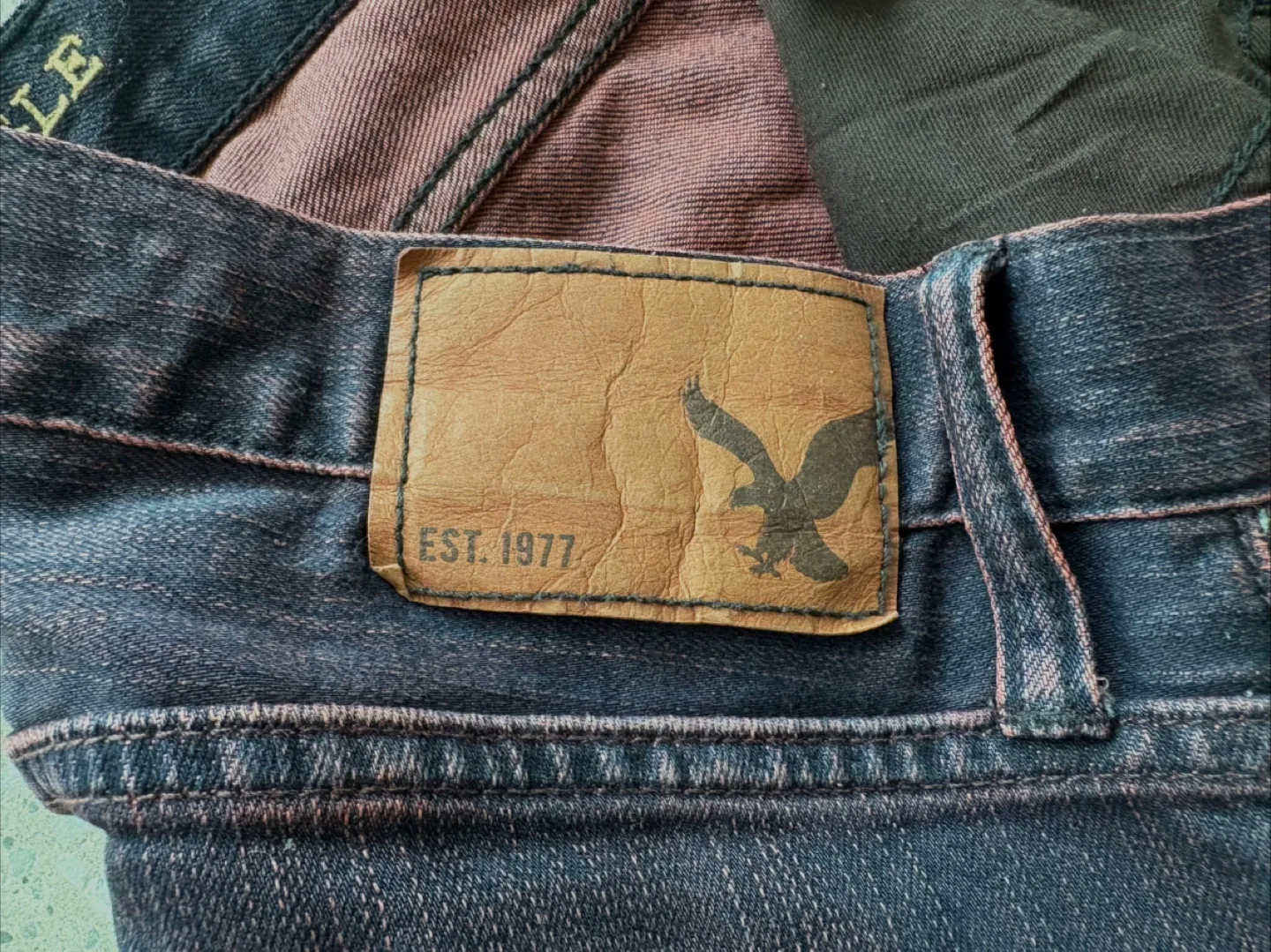 American Eagle Outfitters Skinny Jeans 32X30.5 Red Wash image indicator(5)