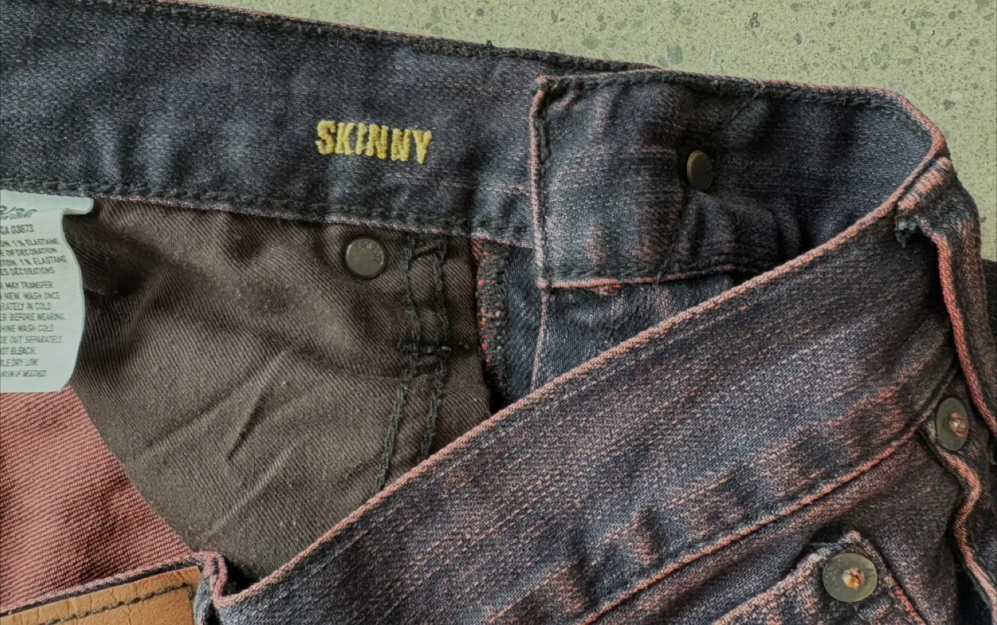 American Eagle Outfitters Skinny Jeans 32X30.5 Red Wash image indicator(4)