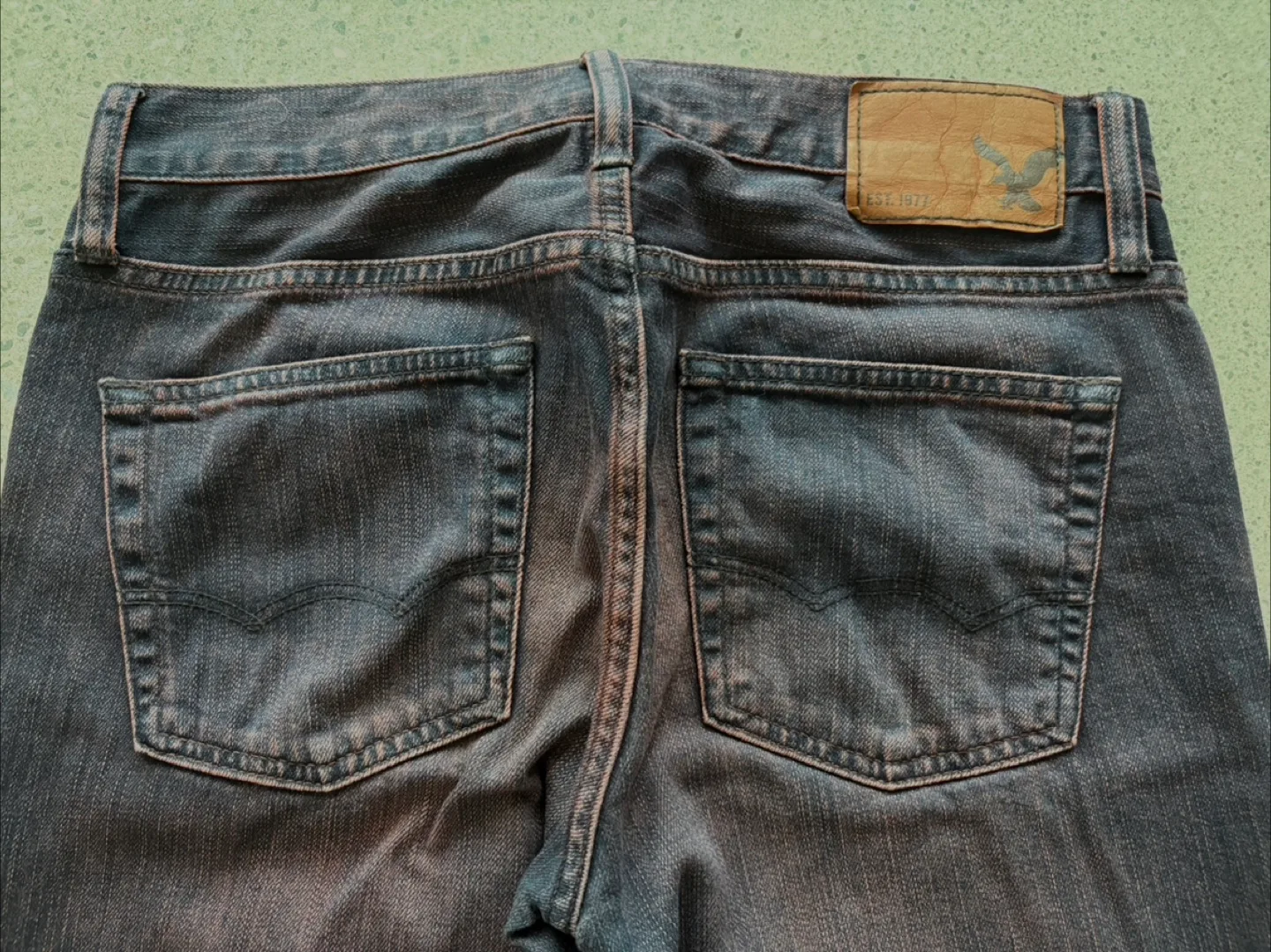 American Eagle Outfitters Skinny Jeans 32X30.5 Red Wash image indicator(8)