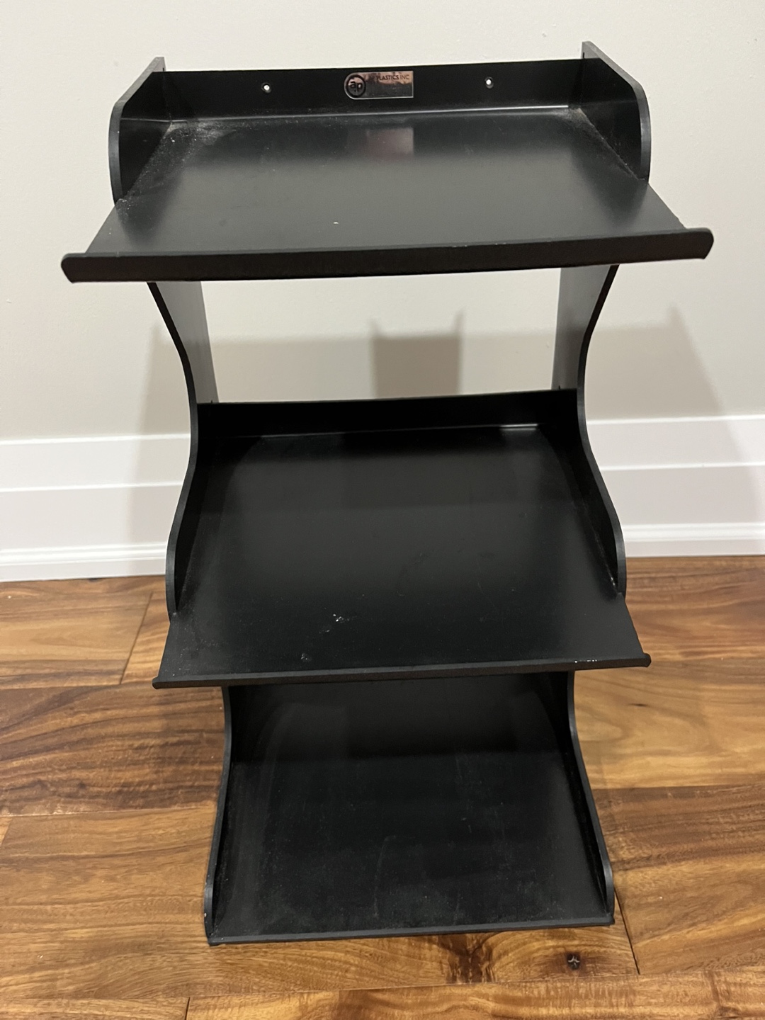 AP Plastics Black 3-Tier Shelf
