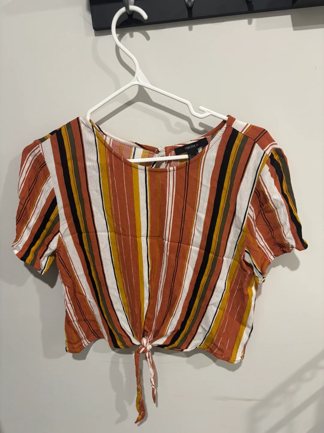 Forever 21 Striped Crop Top - Size M thumbnail
