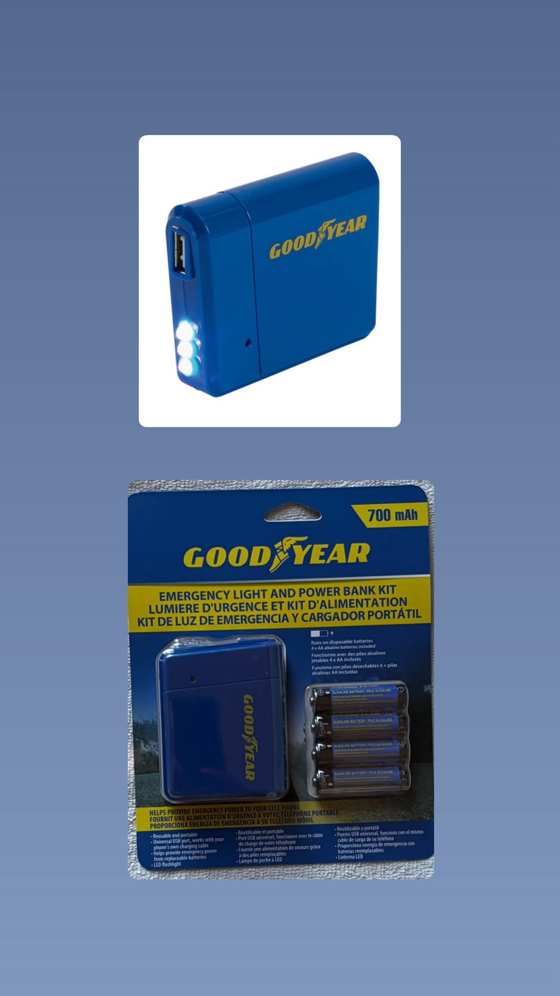Goodyear Emergency Light & Power Bank Kit - Blue
