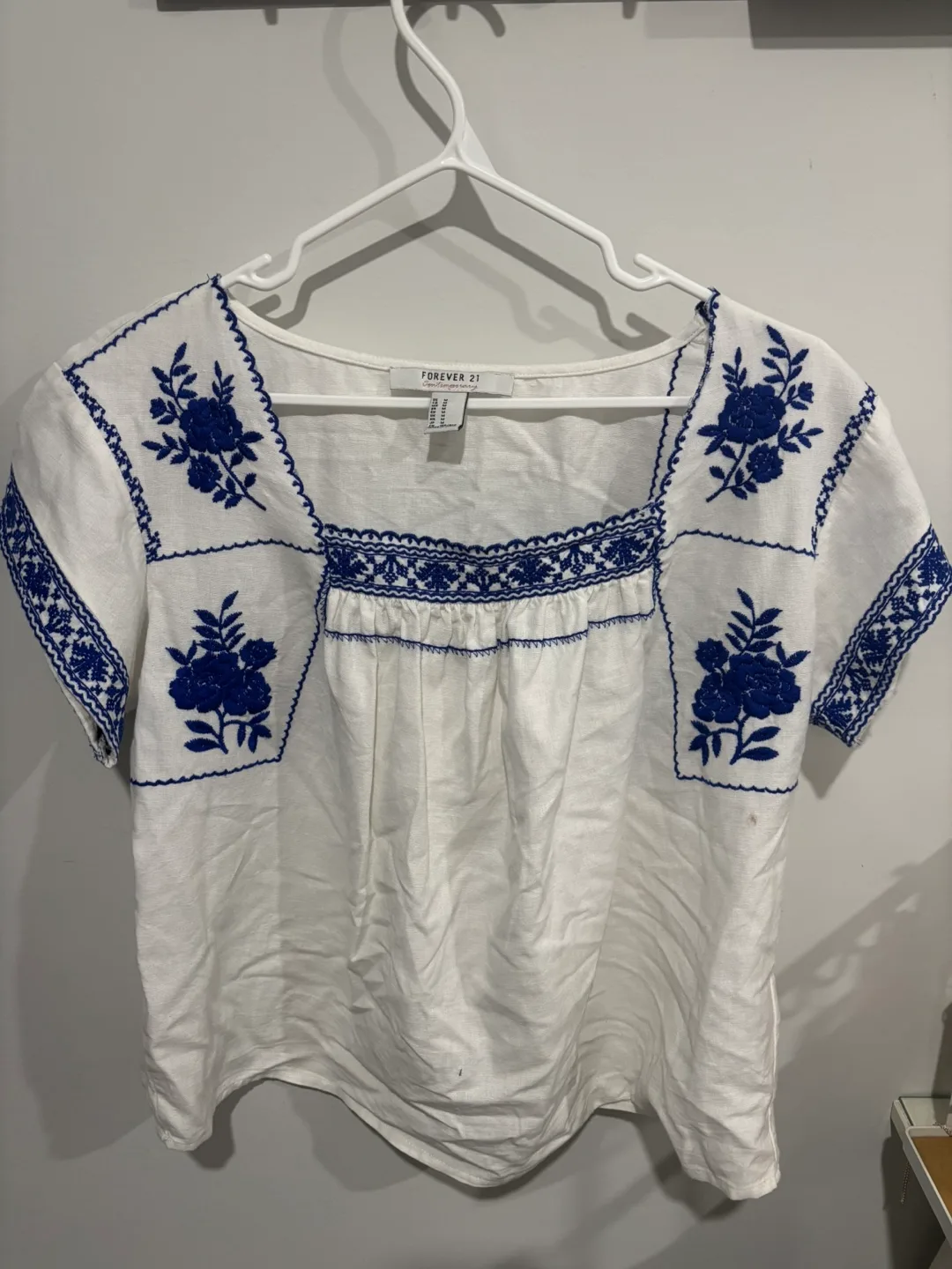 Forever 21 Embroidered Top - Size M thumbnail