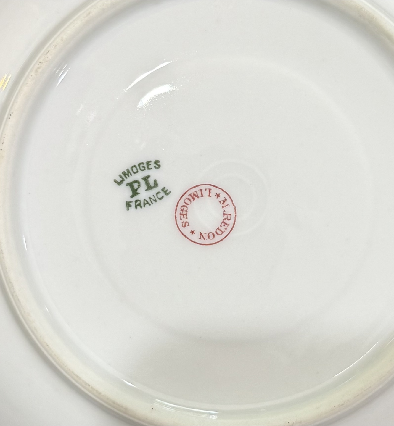 4 tea cups and saucers M Redon Limoges "CHERRY BLOSSOM" France - photo 3