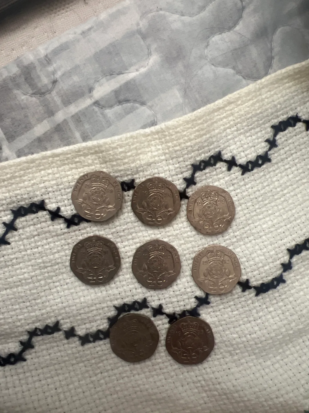 Vintage British Twenty Pence Coins thumbnail
