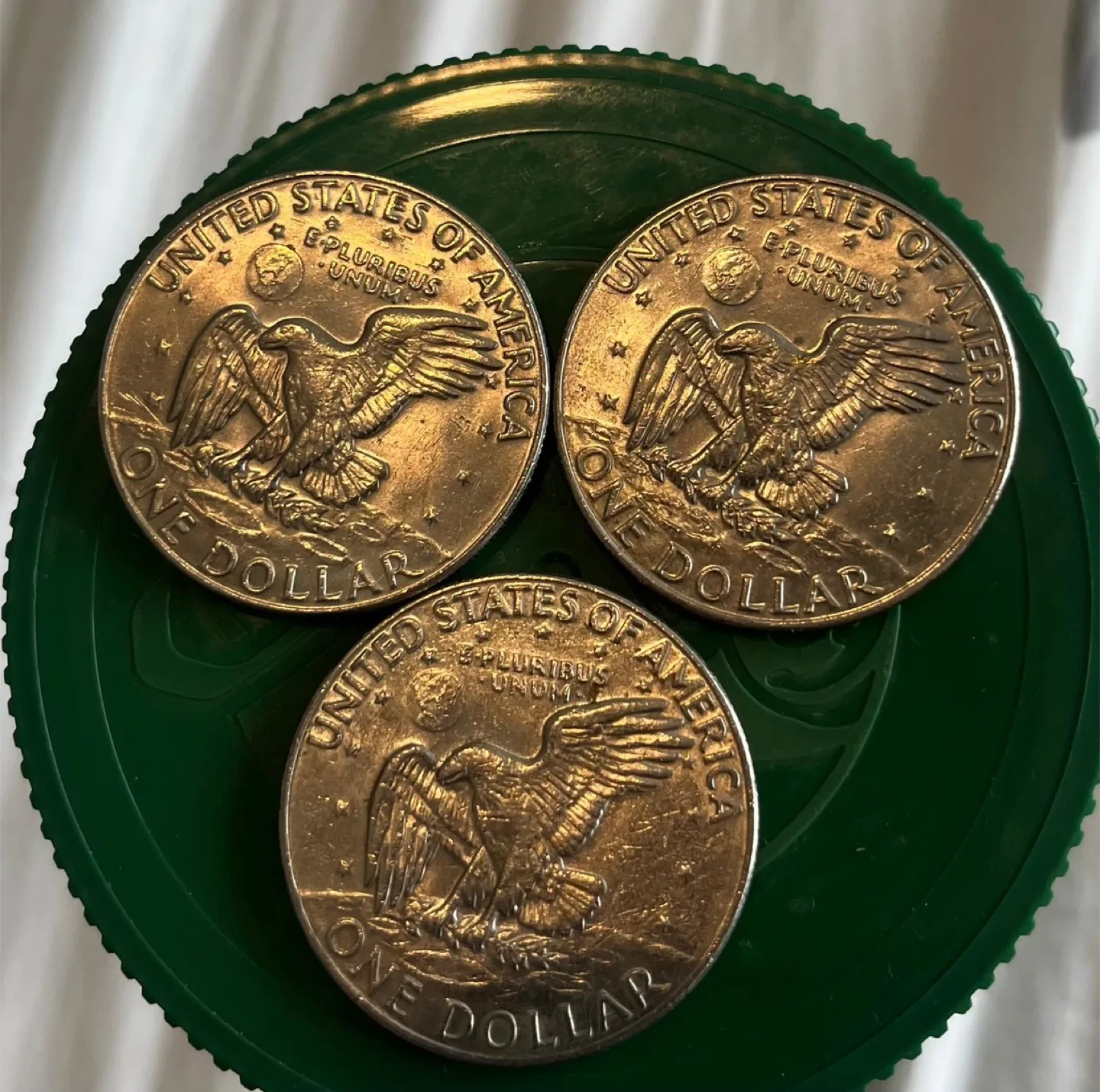 UNC CONDITION Three Eisenhower One Dollar Coins thumbnail
