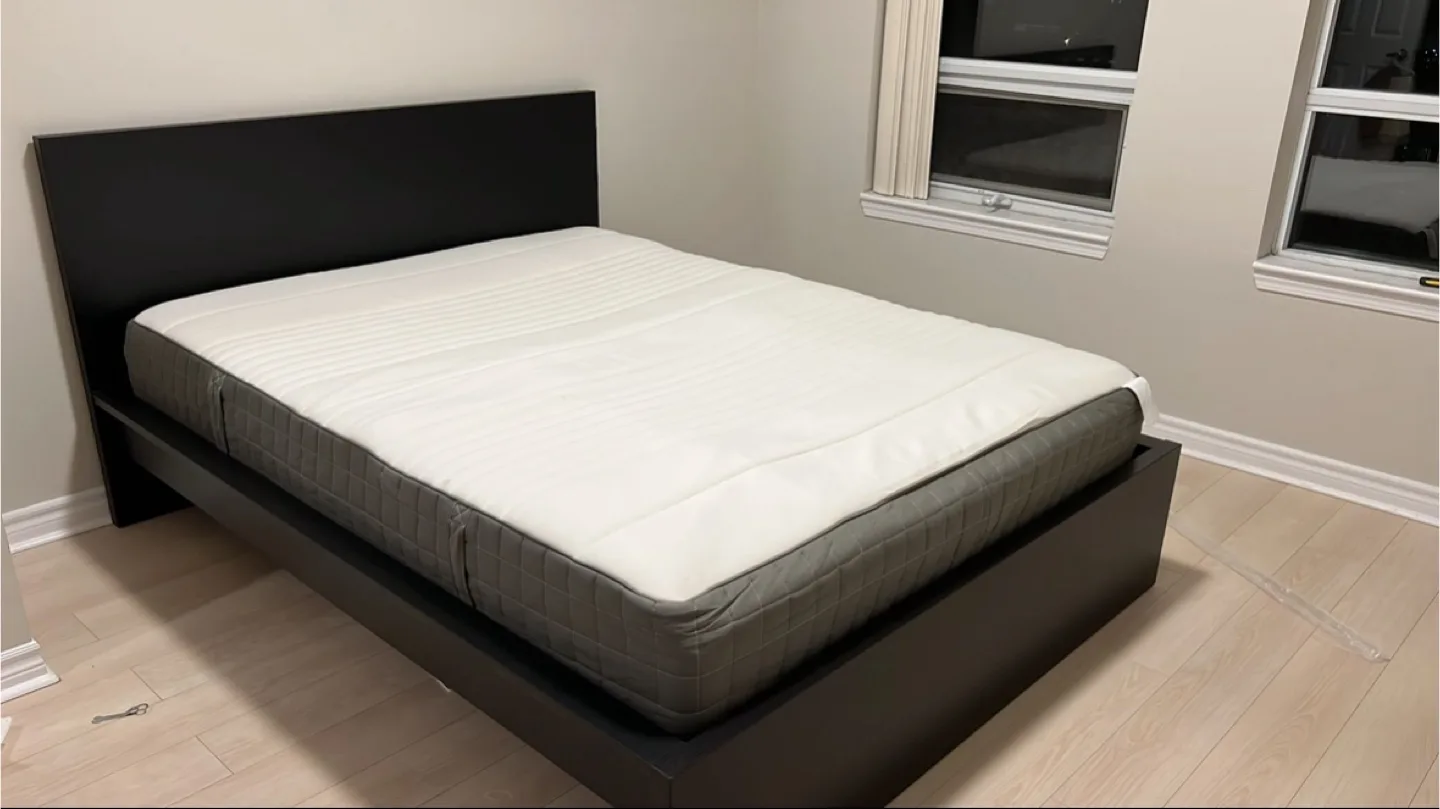 Black Queen IKEA MALM Bed Frame - unassembled thumbnail