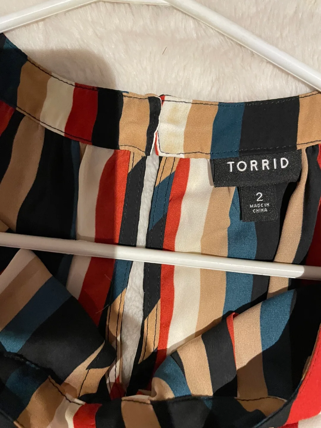 Torrid Striped Blouse Size 2 image indicator(2)