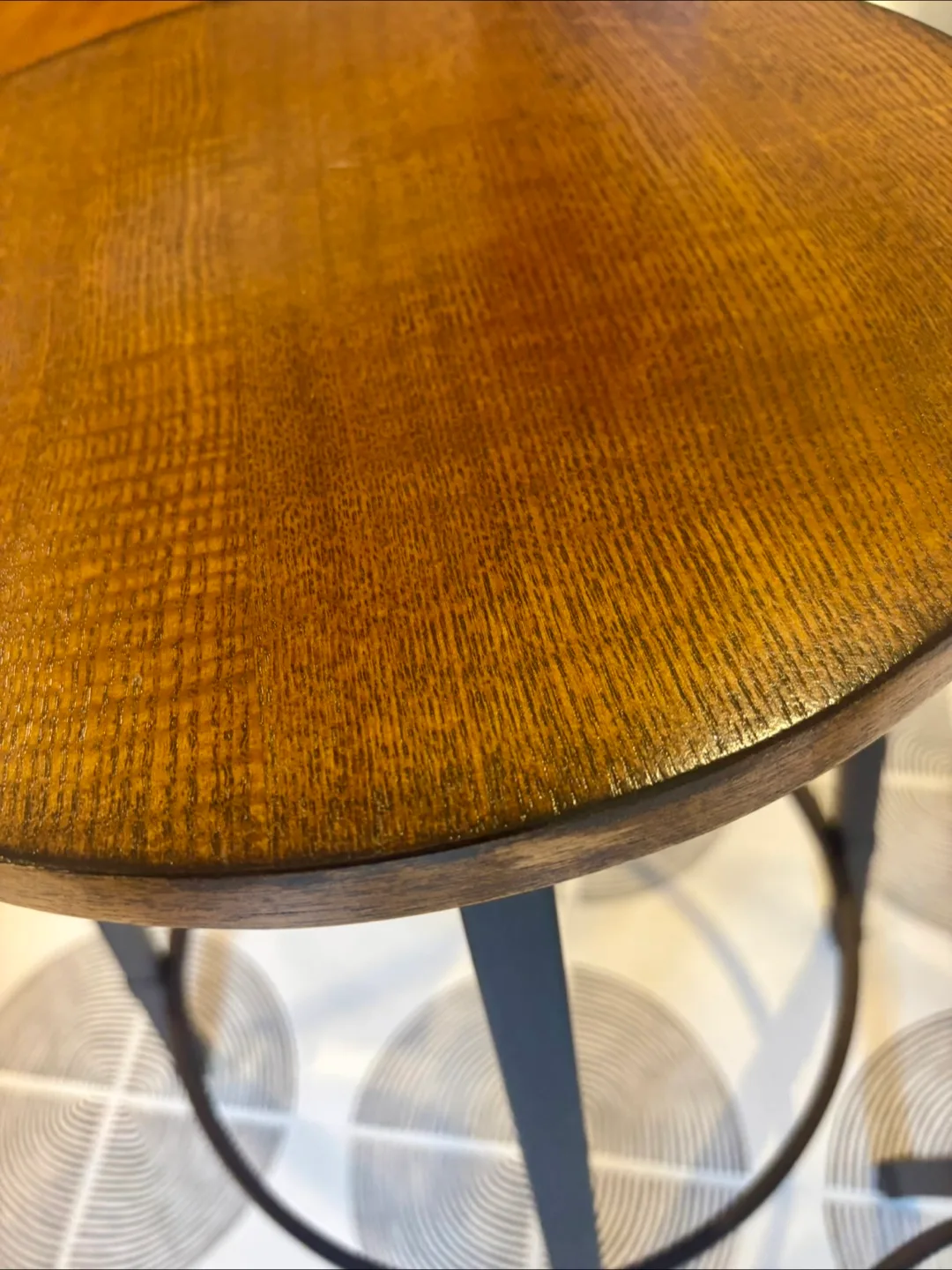 Three (3) metal and wood counter stools image indicator(4)