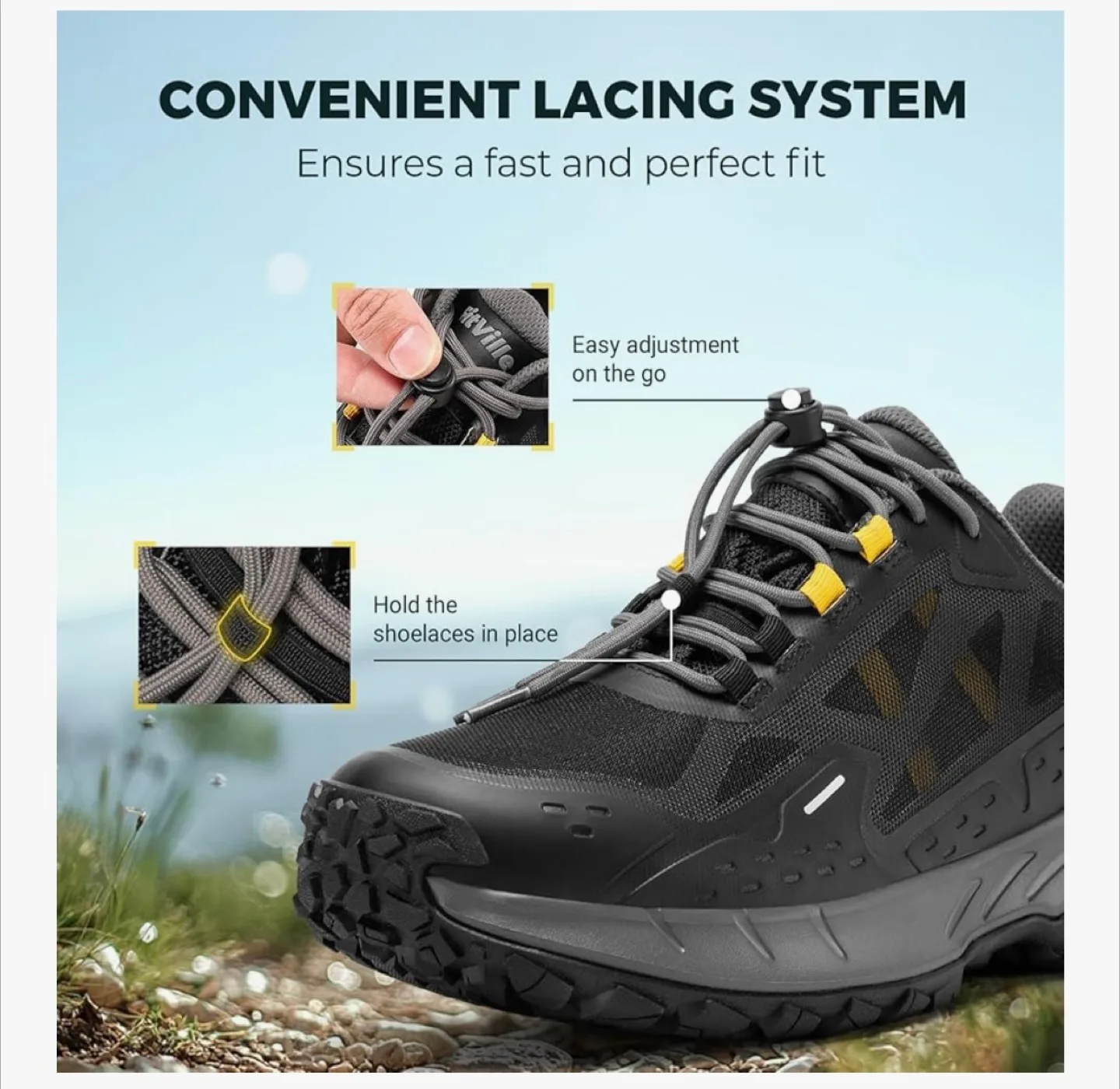 FitVille Men’s Wide Hiking Shoes. Waterproof. Size 14 image indicator(9)