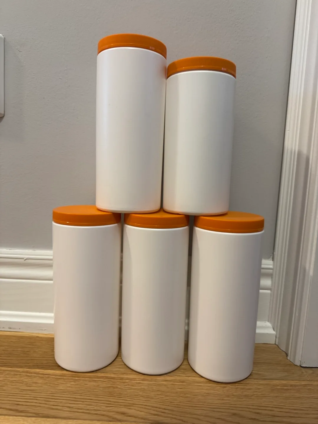 Empty plastic food grade containers thumbnail