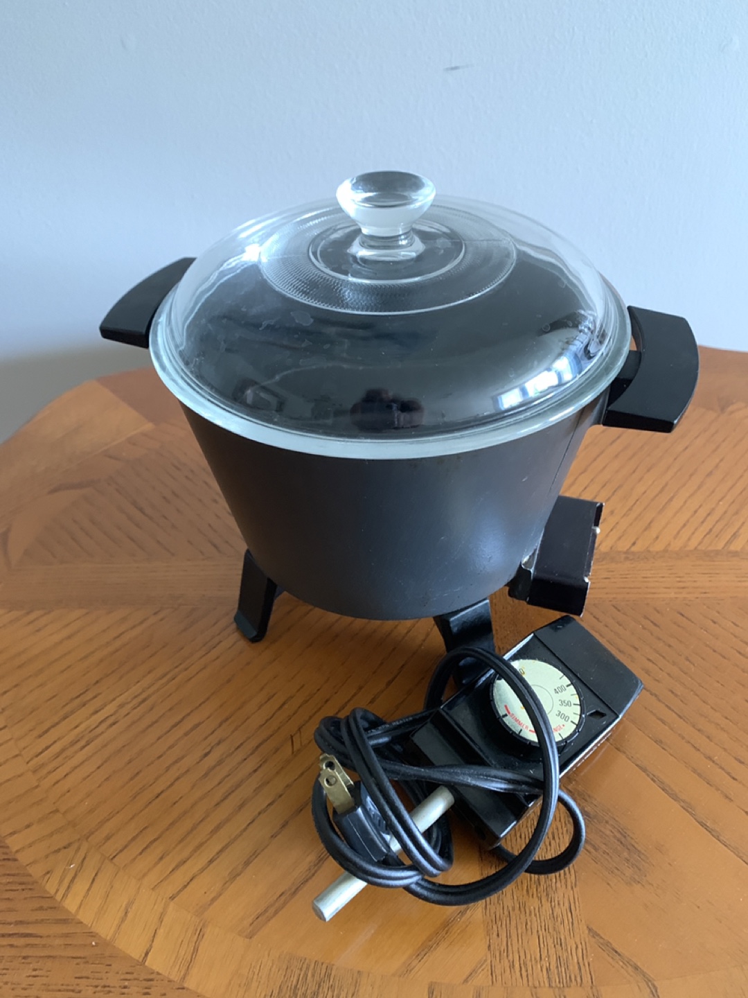 Vintage Black Electric Fondue Pot