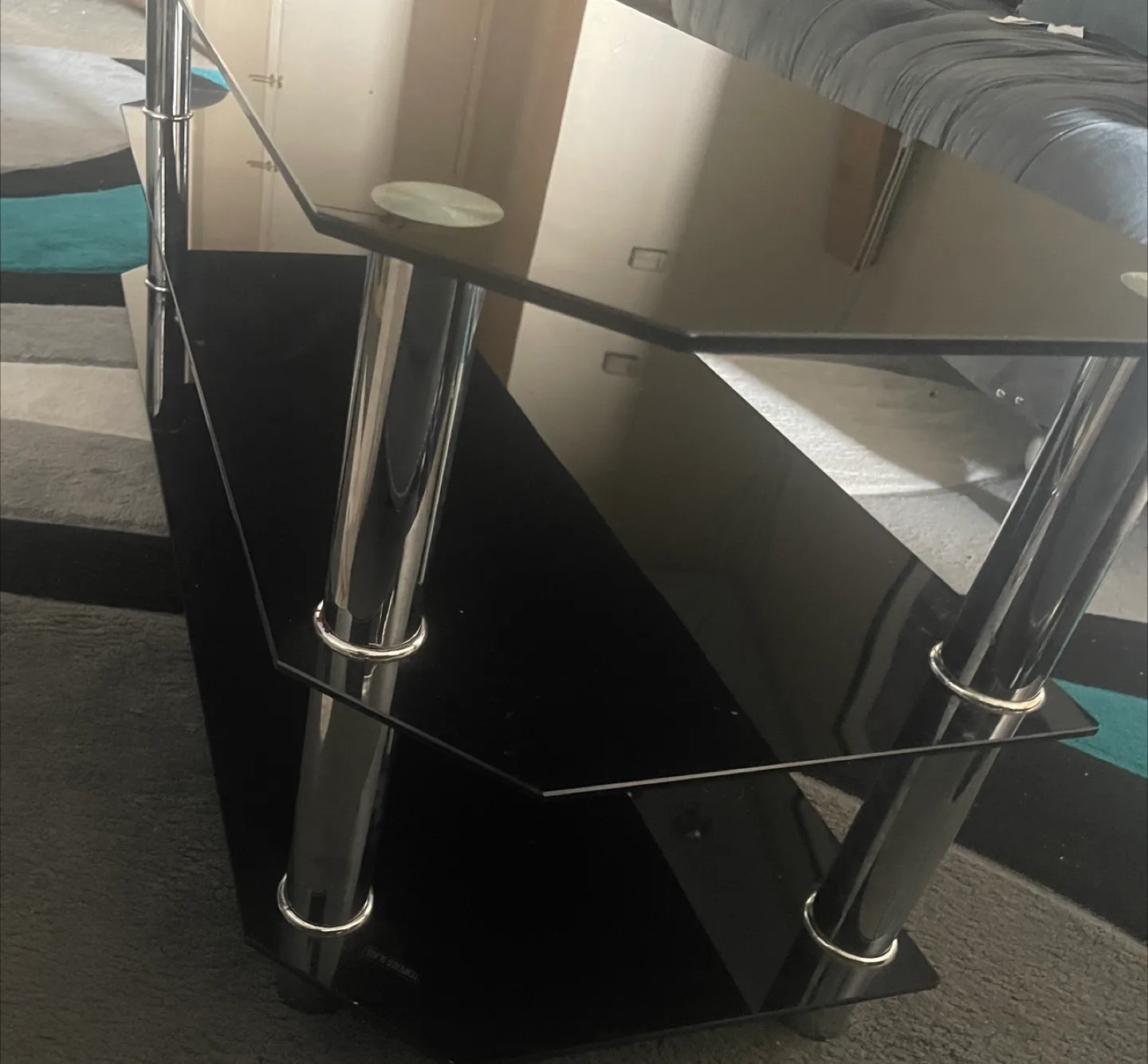 Black Glass TV Stand thumbnail