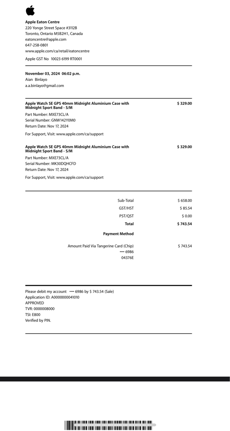 Apple Watch SE 2 (40mm, GPS) Charger + Receipt - photo 4