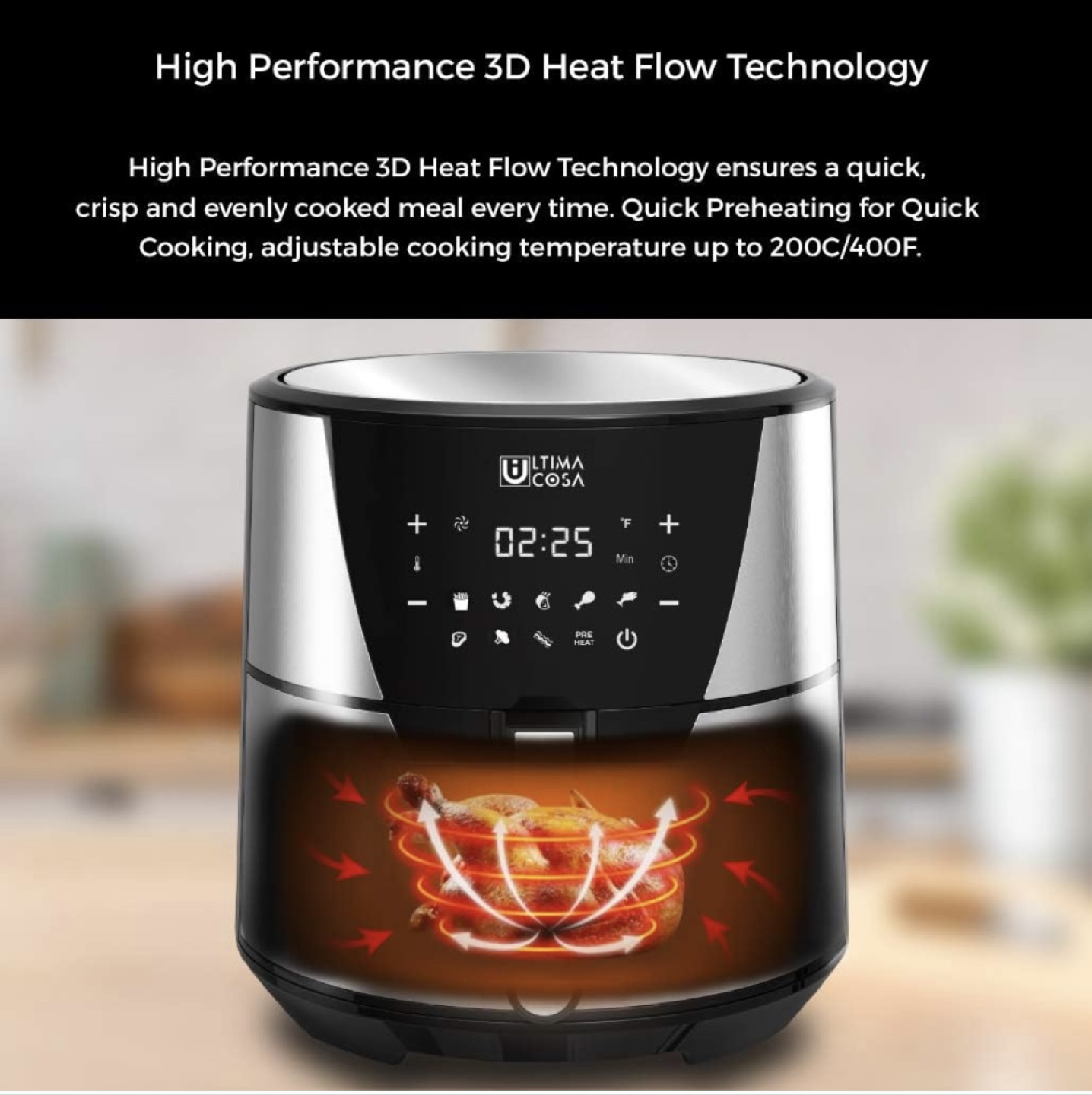 Ultima Cosa Presto Luxe Grande 8L Air Fryer-BRAND NEW IN BOX - photo 3