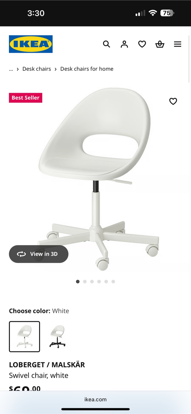IKEA Desk/ Swivel Chair - white - photo 4