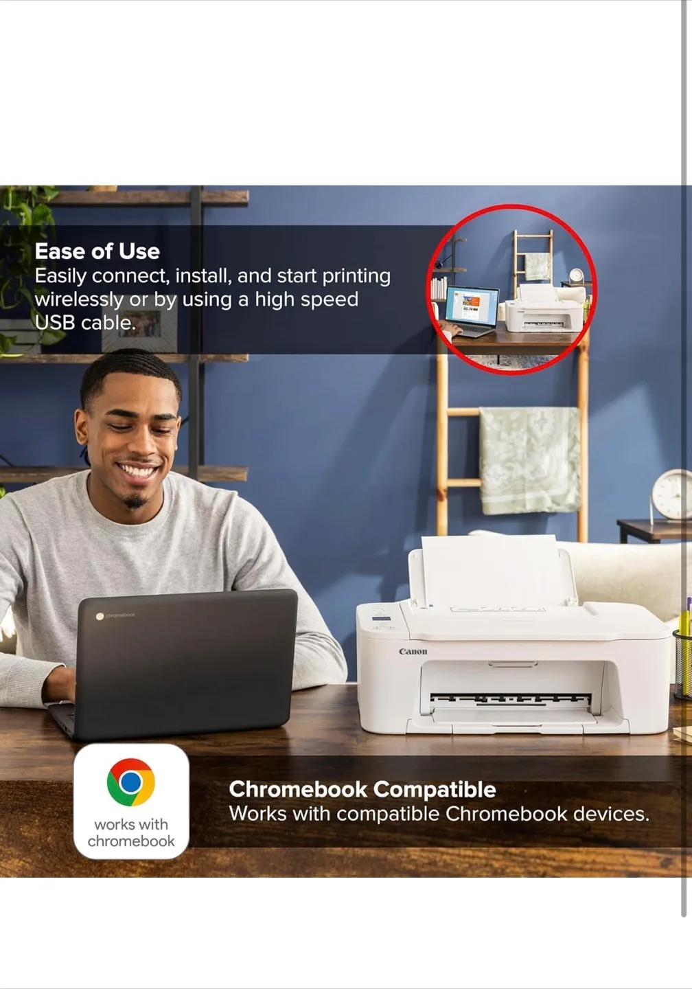 Canon PIXMA TS3720 White Printer - New in Box! image indicator(4)