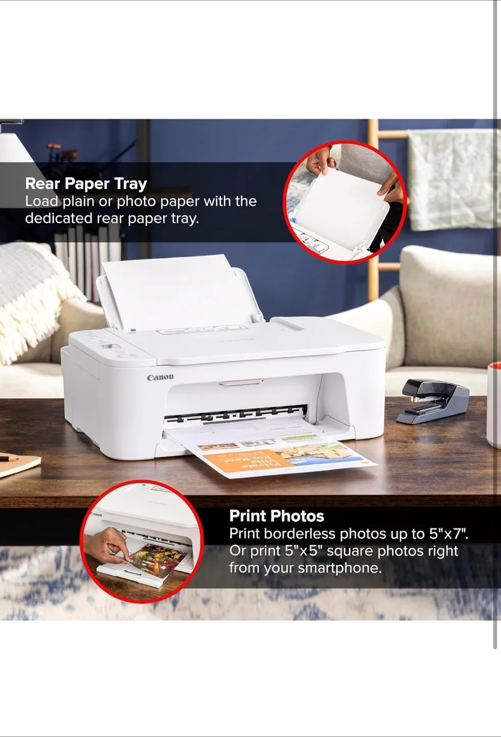 Canon PIXMA TS3720 White Printer - New in Box! image indicator(5)