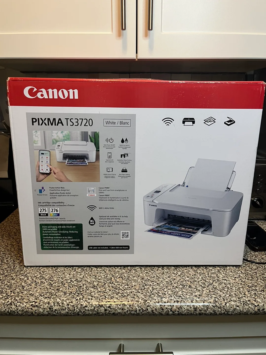 Canon PIXMA TS3720 White Printer - New in Box! thumbnail