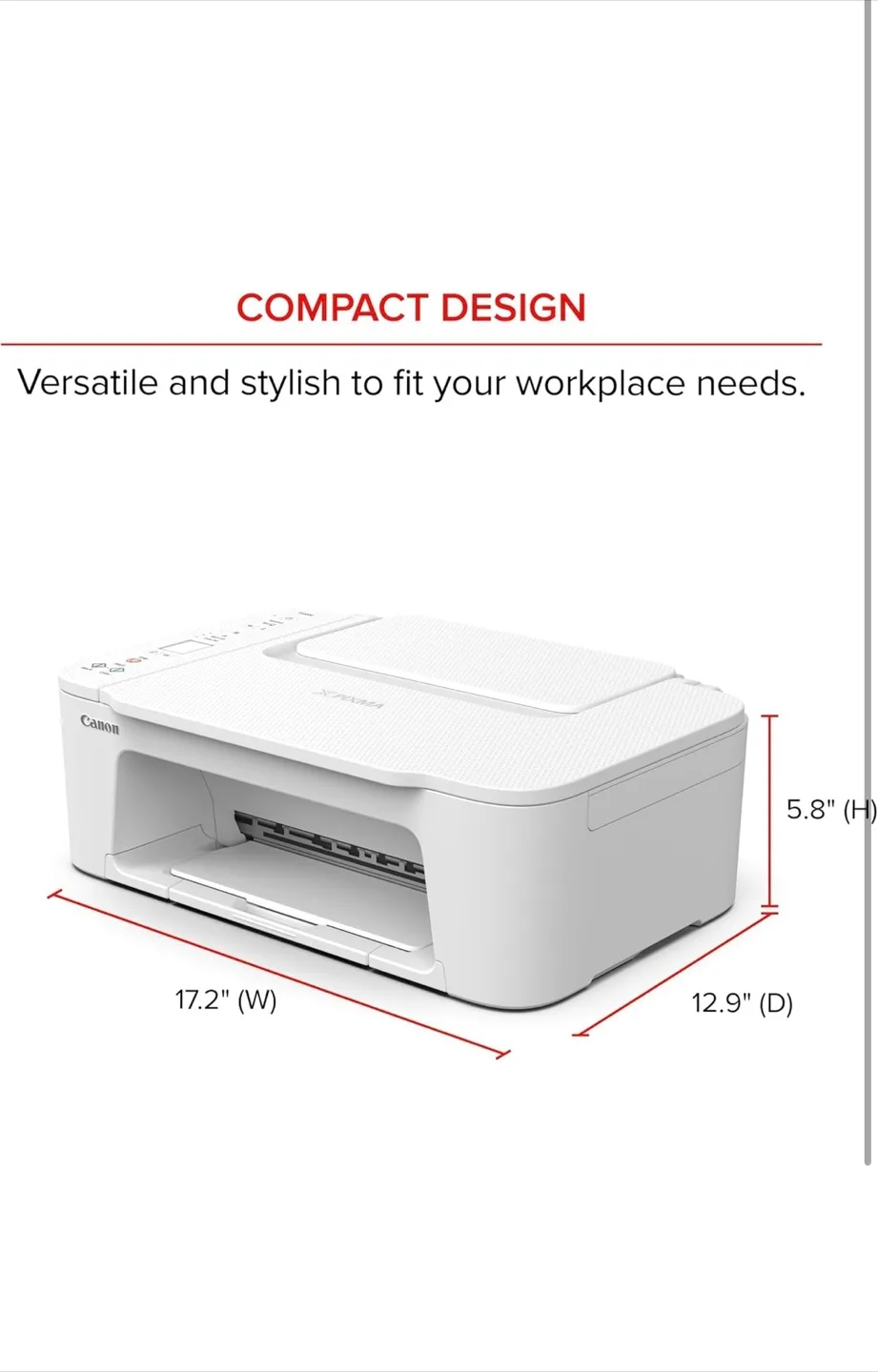 Canon PIXMA TS3720 White Printer - New in Box! image indicator(8)
