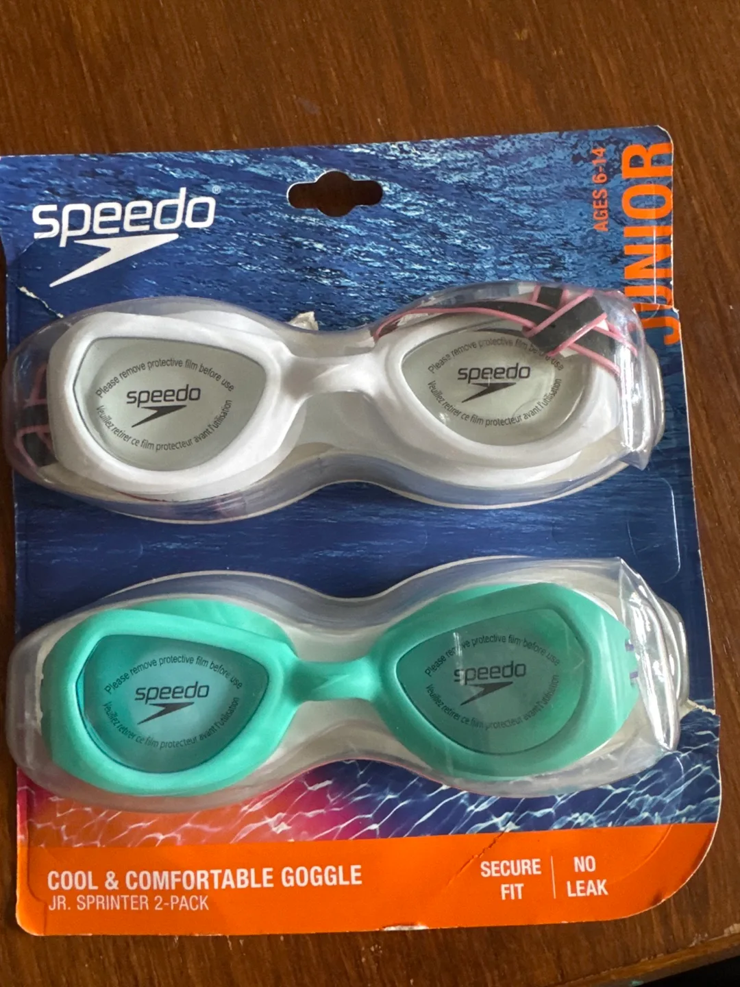 New Speedo Jr. Sprinter 2-Pack Goggles thumbnail