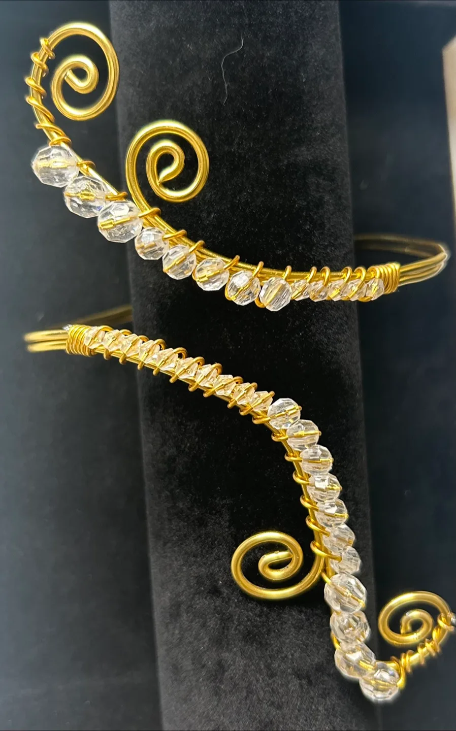 Handmade Gold Tone Upper Arm Cuff thumbnail