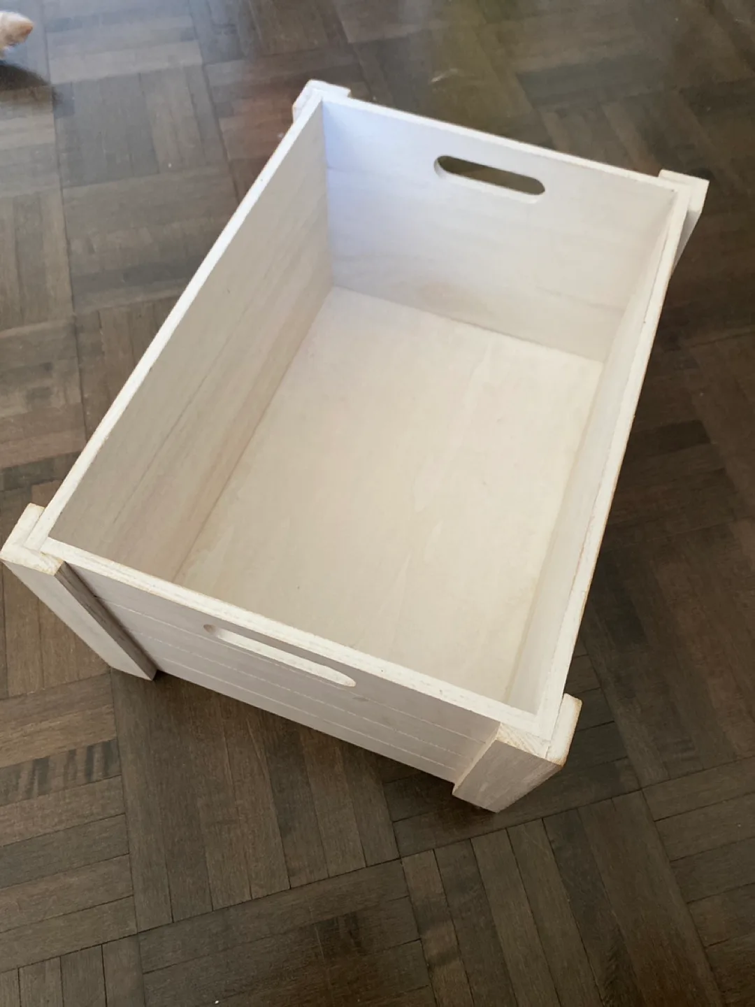 White Wooden Storage Crate thumbnail