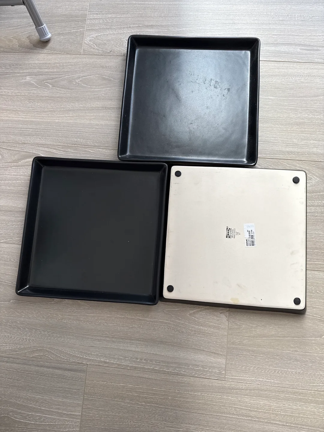 IKEA Black Serving Trays - Set of 3 thumbnail