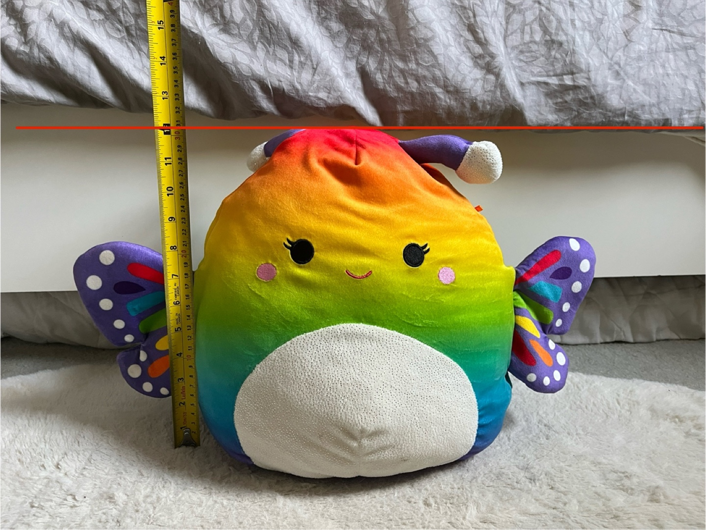 Rainbow butterfly squishmallow 12 inch - photo 3