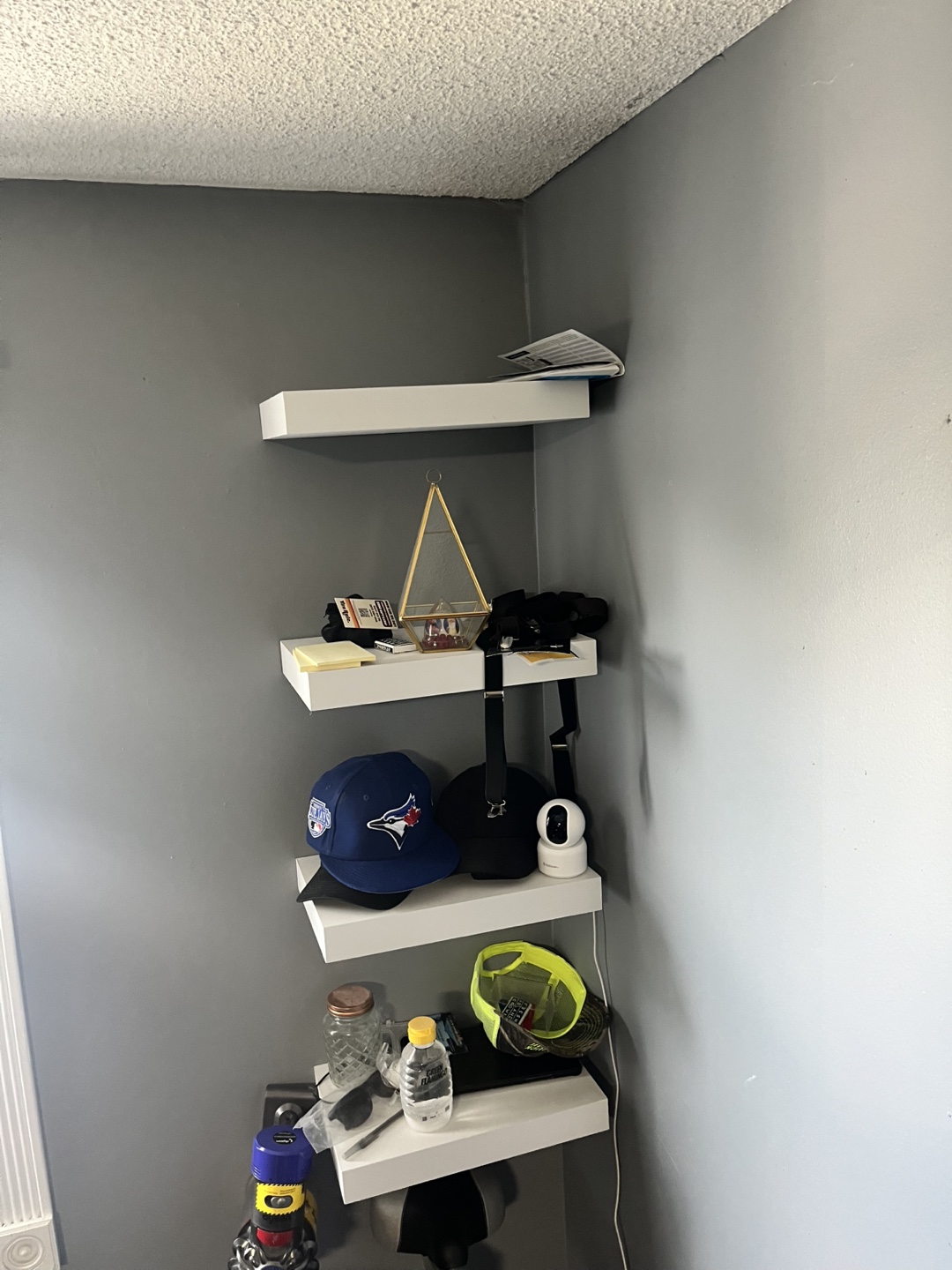 4 white floating shelves - photo 2