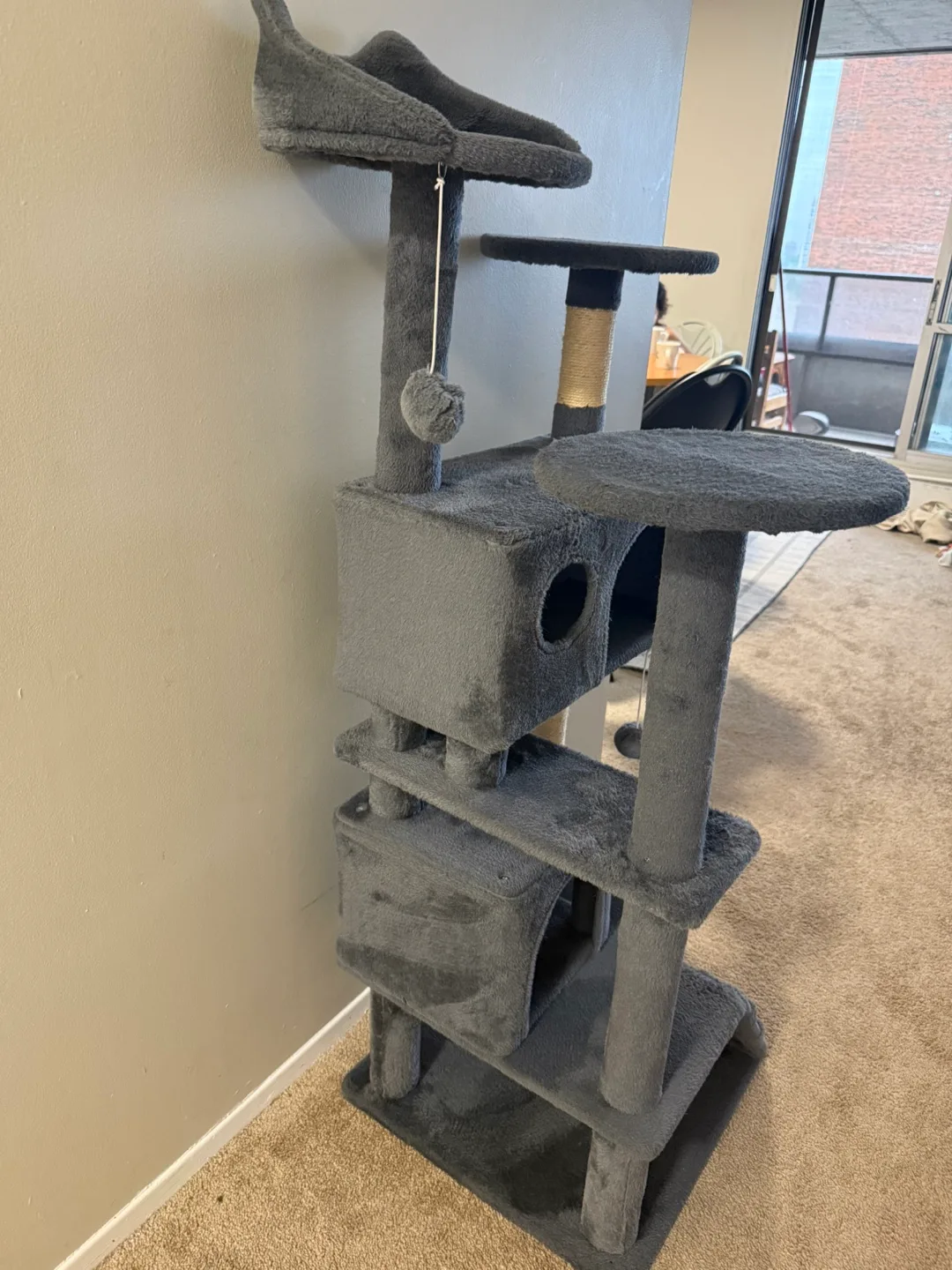 Grey Cat Tree with Scratching Posts image indicator(3)