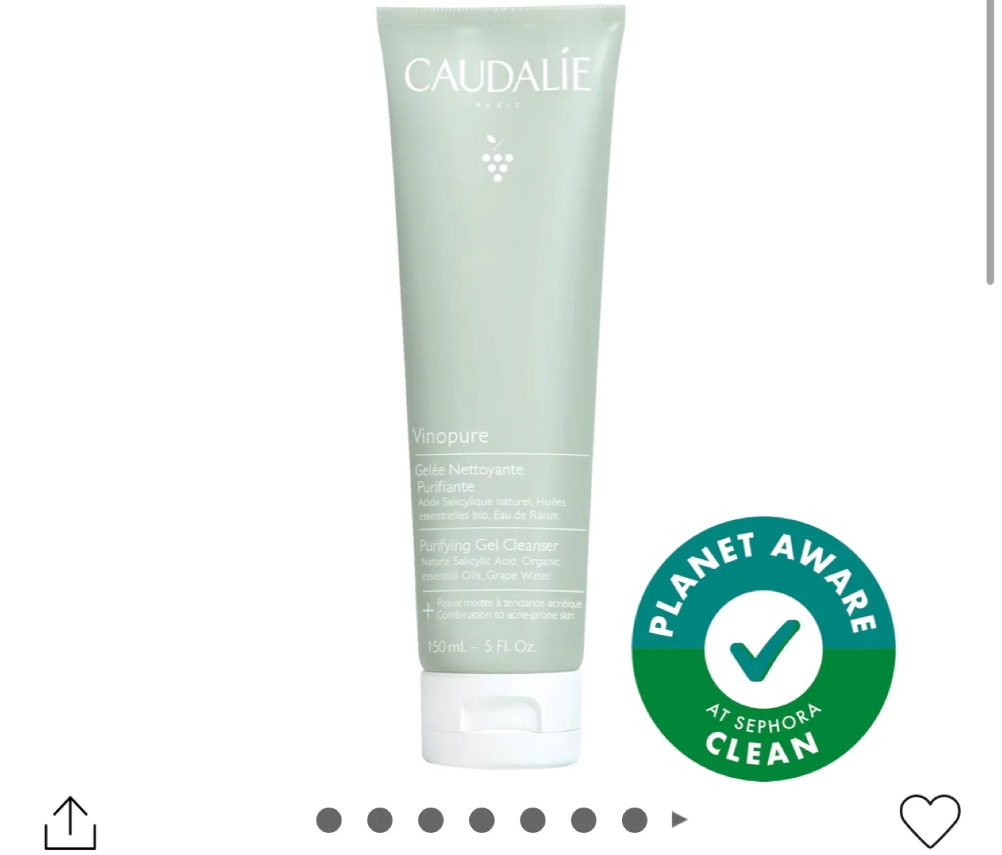 Caudalie Vinopure Purifying Gel Cleanser - 150ml thumbnail