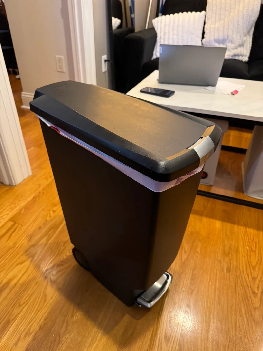 Black Step-On Trash Can thumbnail