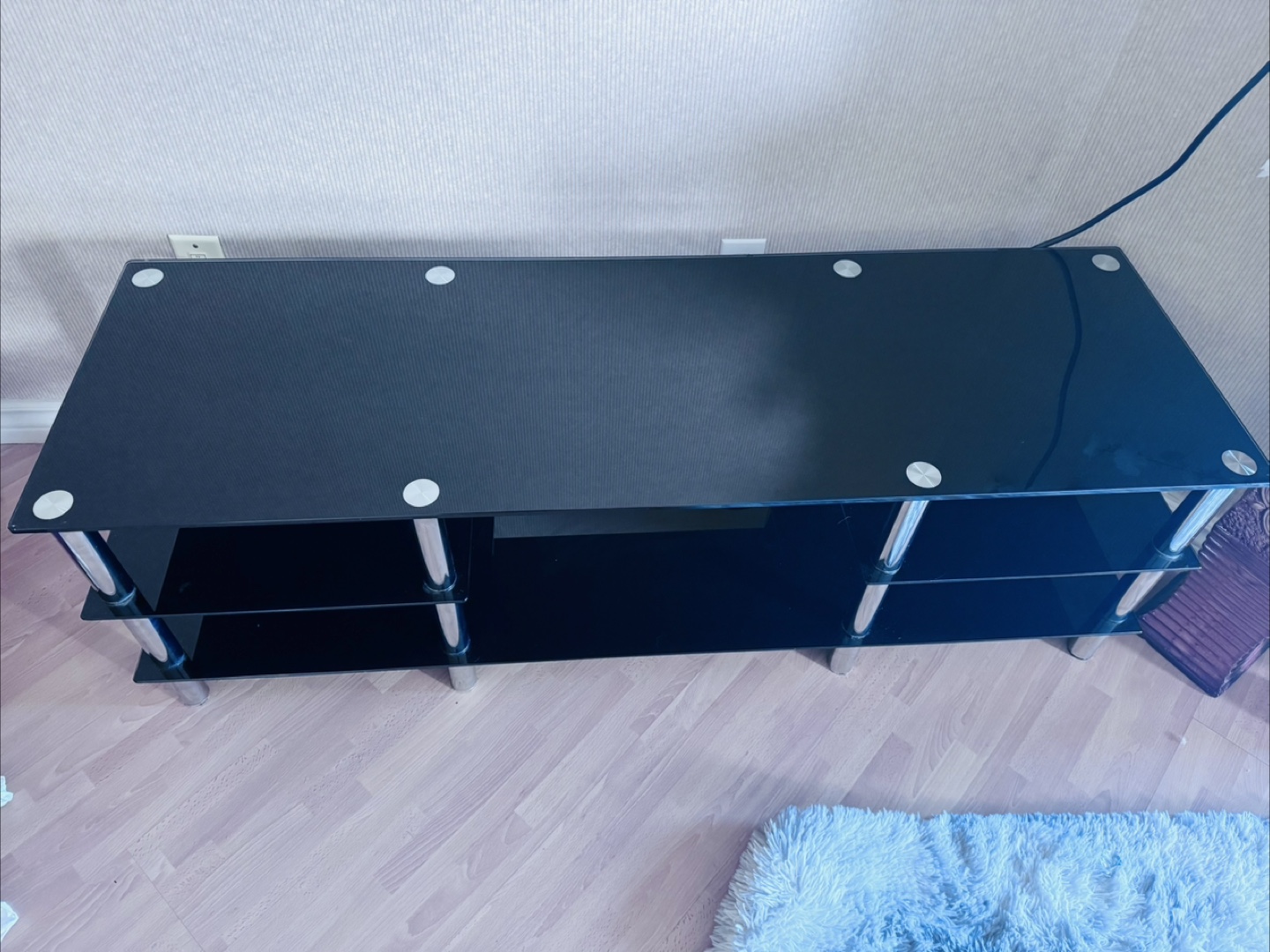 Black Glass TV Stand - photo 5