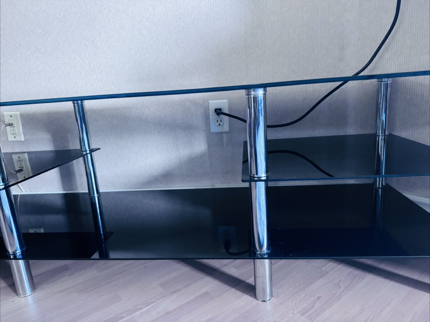 Black Glass TV Stand - photo 3