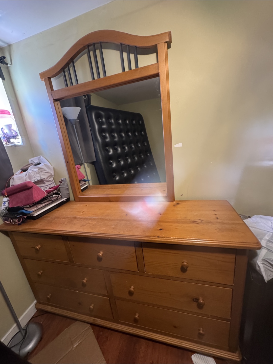 Wooden Dresser with Mirror + Nightstand – $100 for Both 🇨🇦
