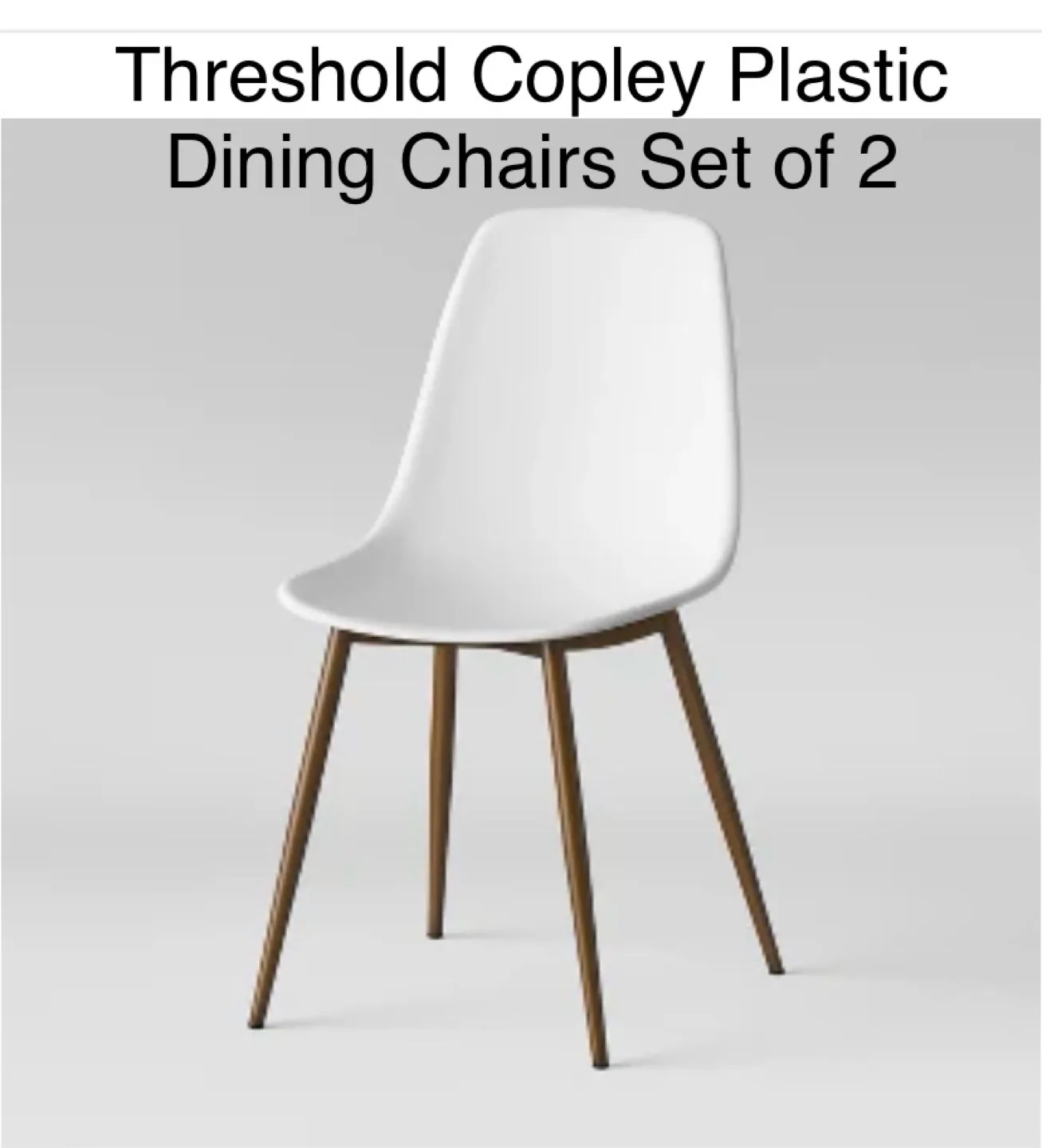 New Set of 2 Copley Dining Chairs White Threshold thumbnail