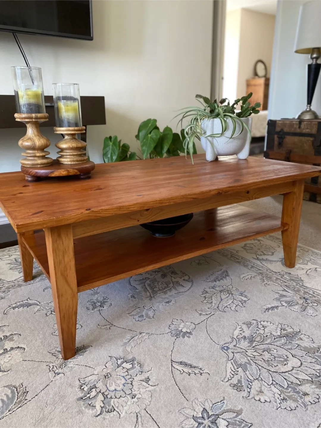 Wooden Coffee Table with Shelf thumbnail