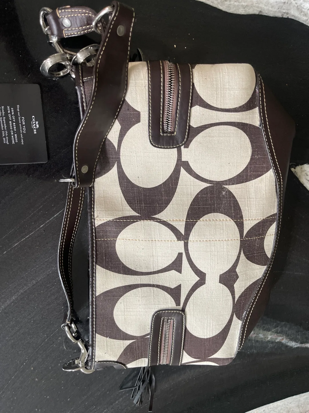Coach Signature Print Shoulder Bag thumbnail