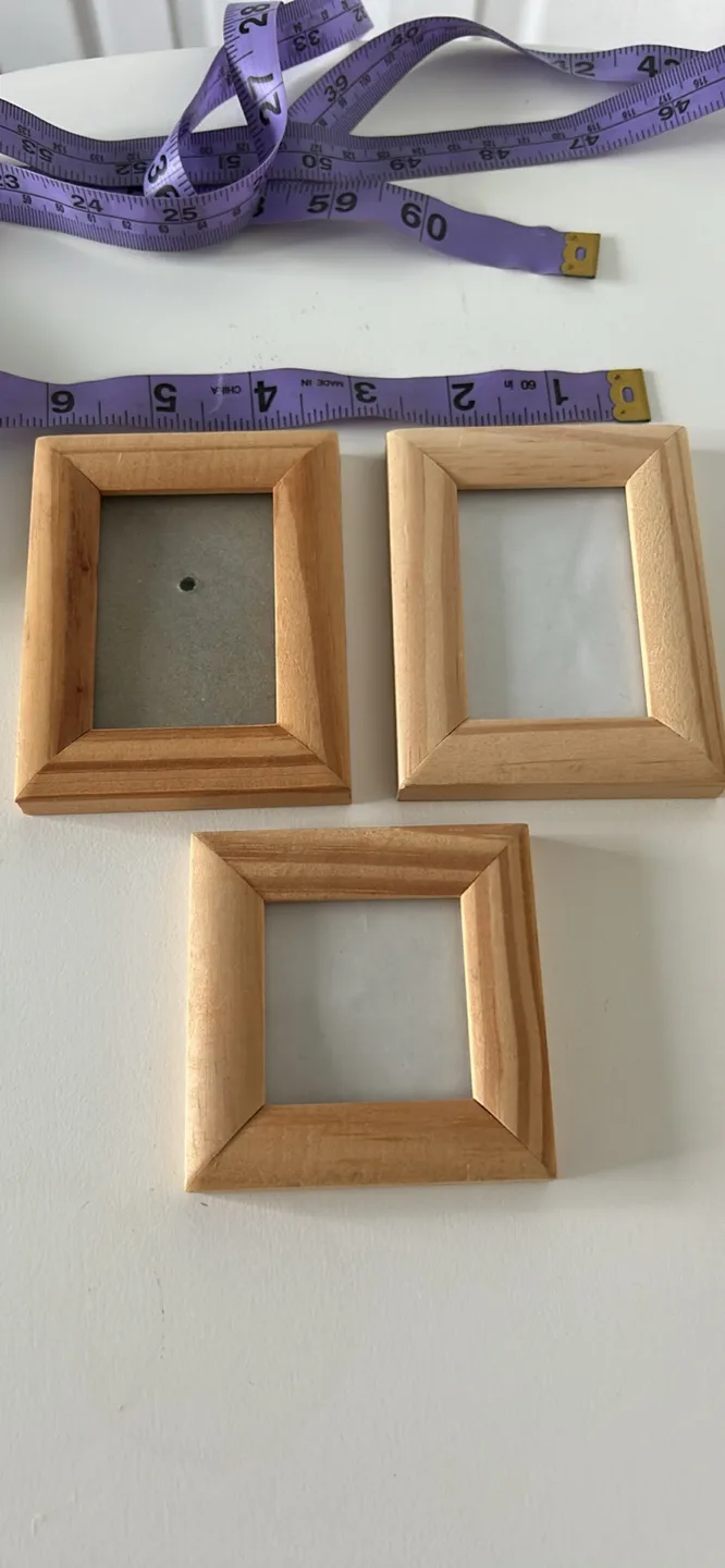 Set of 3 Small Wooden Picture Frames thumbnail