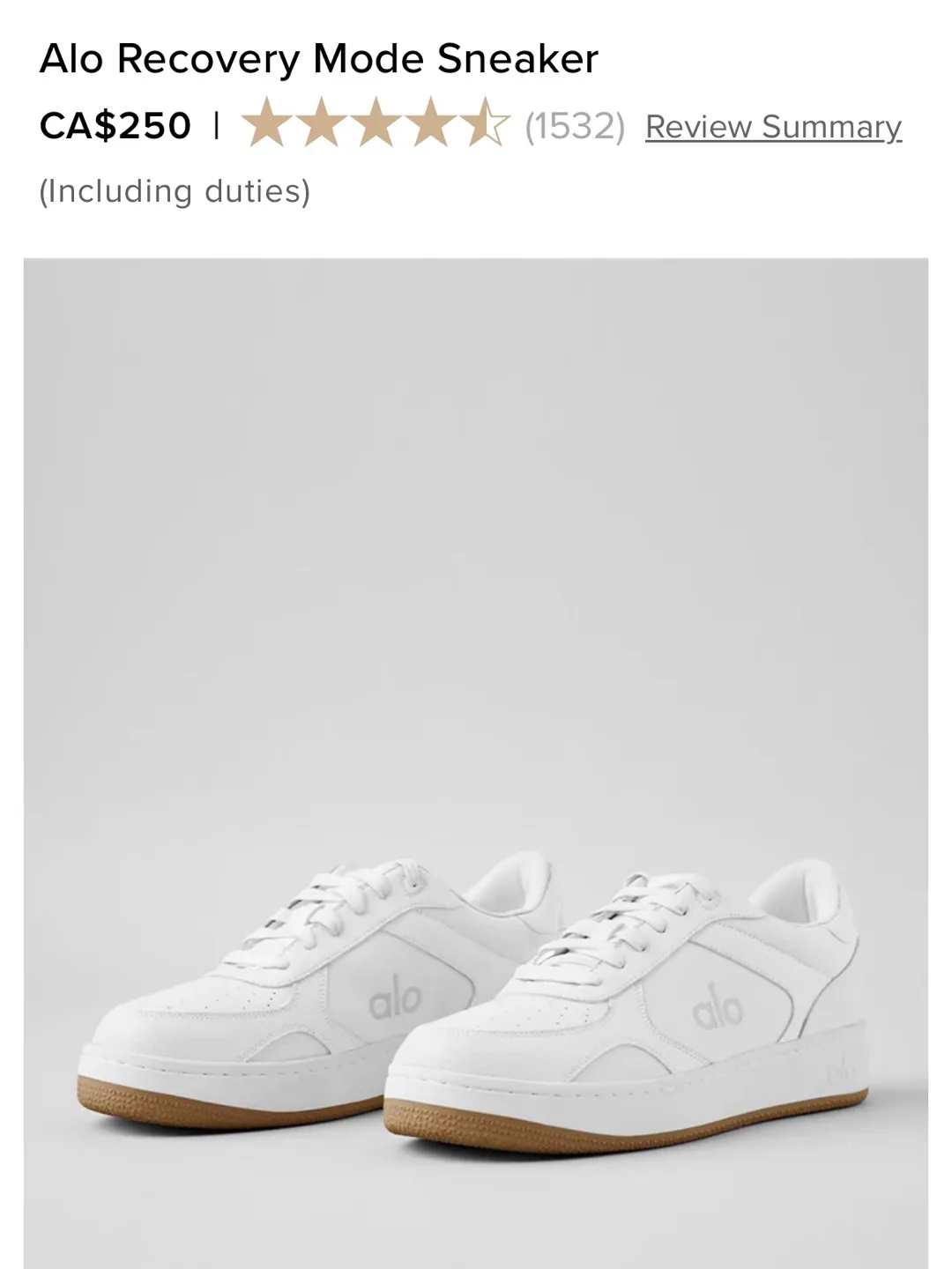 Alo Recovery Mode Sneakers - Size 7.5 Womens thumbnail