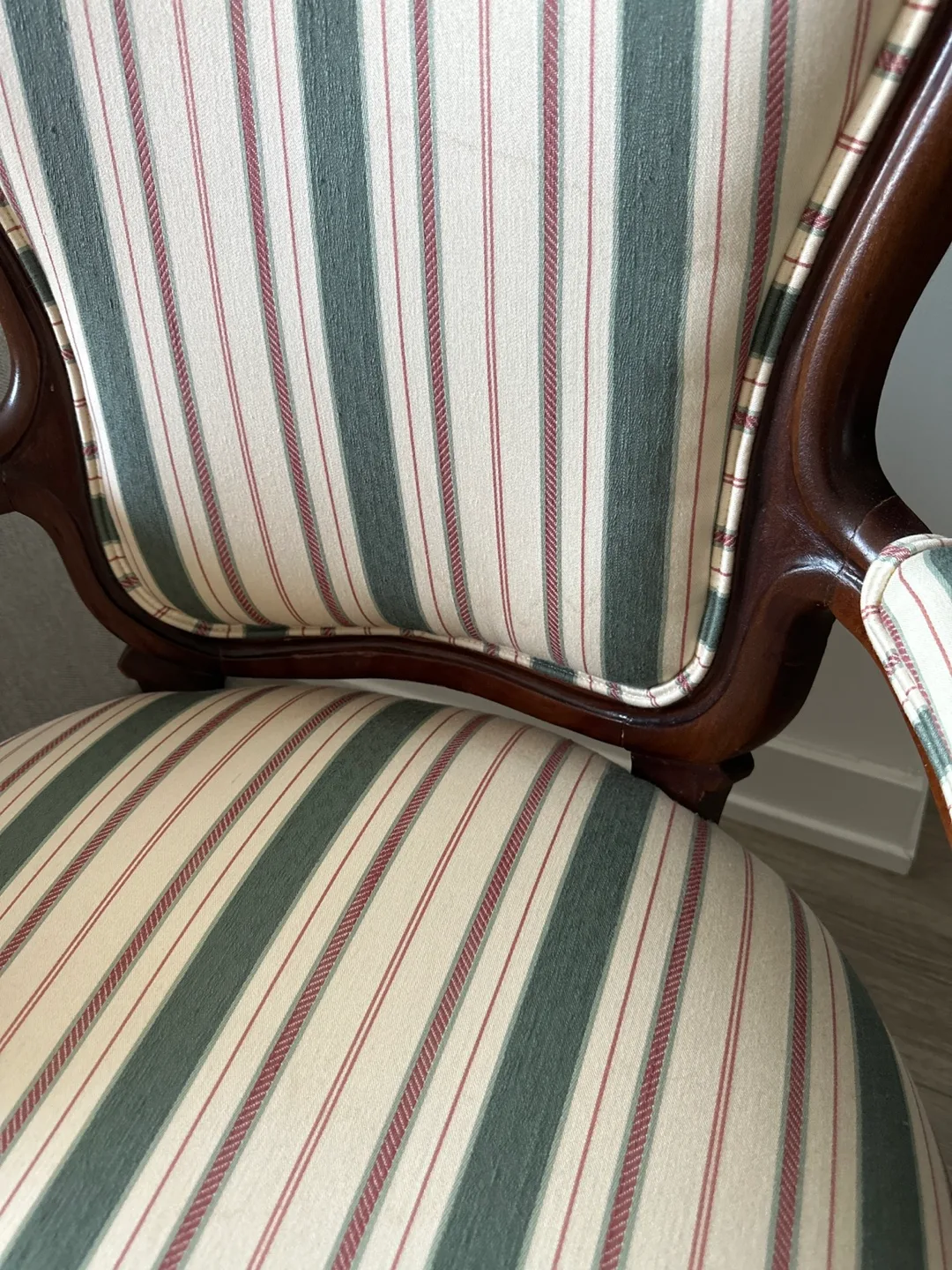 Antique Striped Accent Chair image indicator(6)