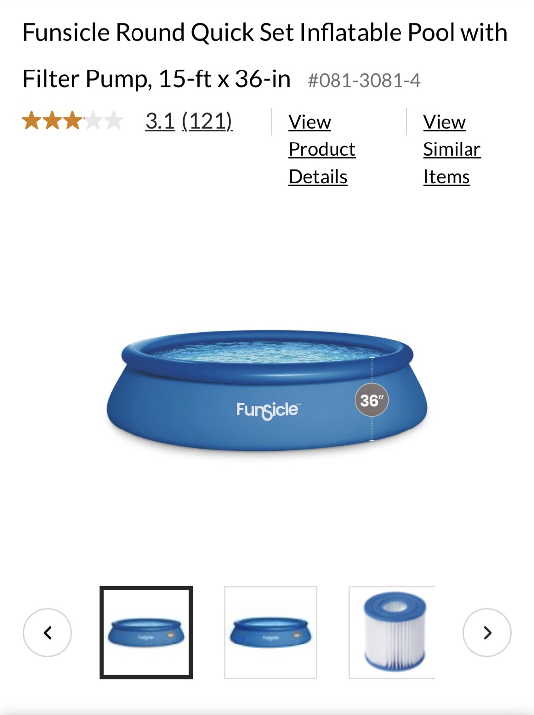 Funsicle Round Inflatable Pool we think 12ft