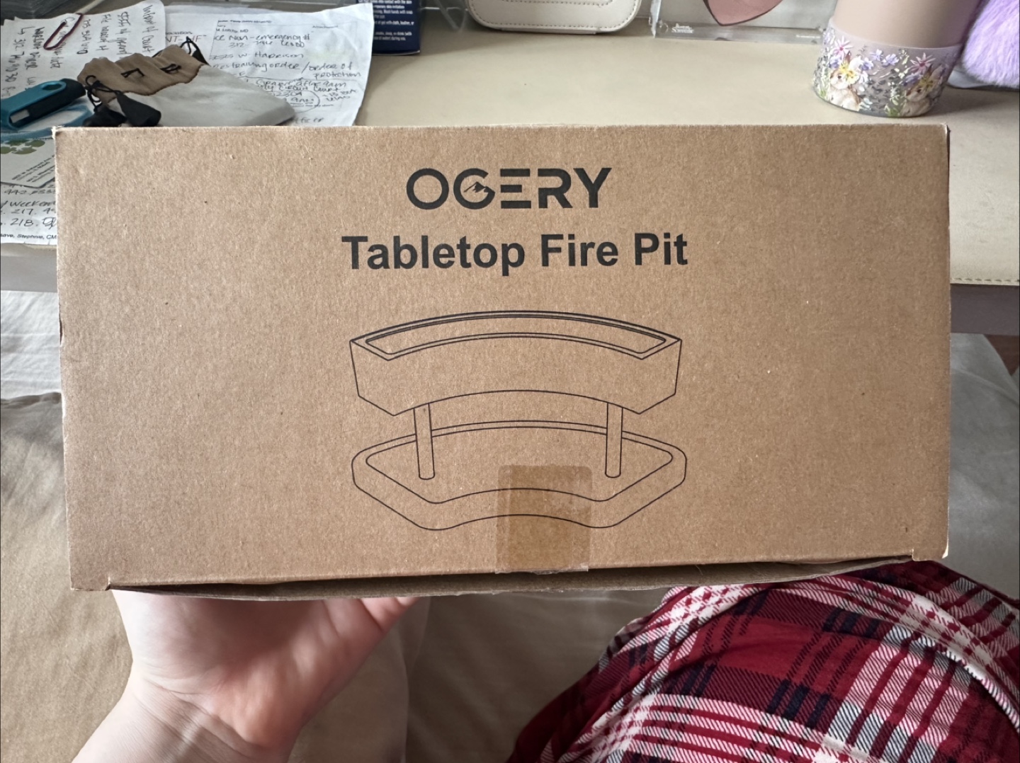 OGERY Table Top Fire Pit with Serving Trays