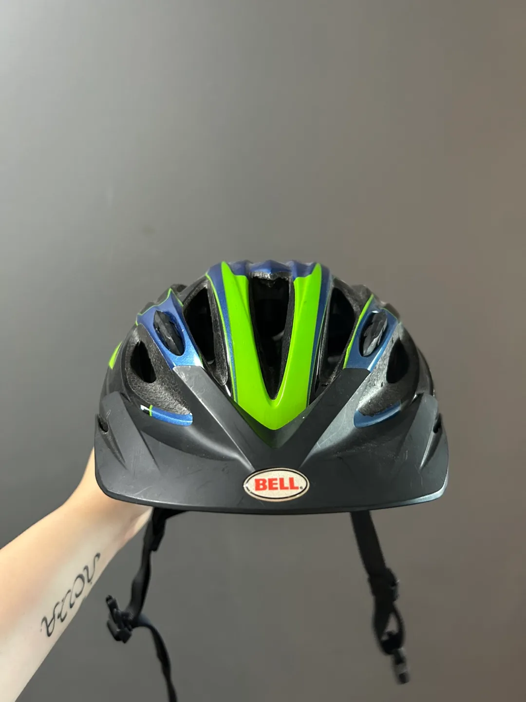 Bell Bike Helmet - Green & Blue thumbnail
