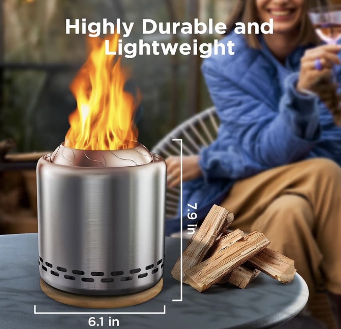OGERY Stove Table Top Fire Pit with Stand - photo 4