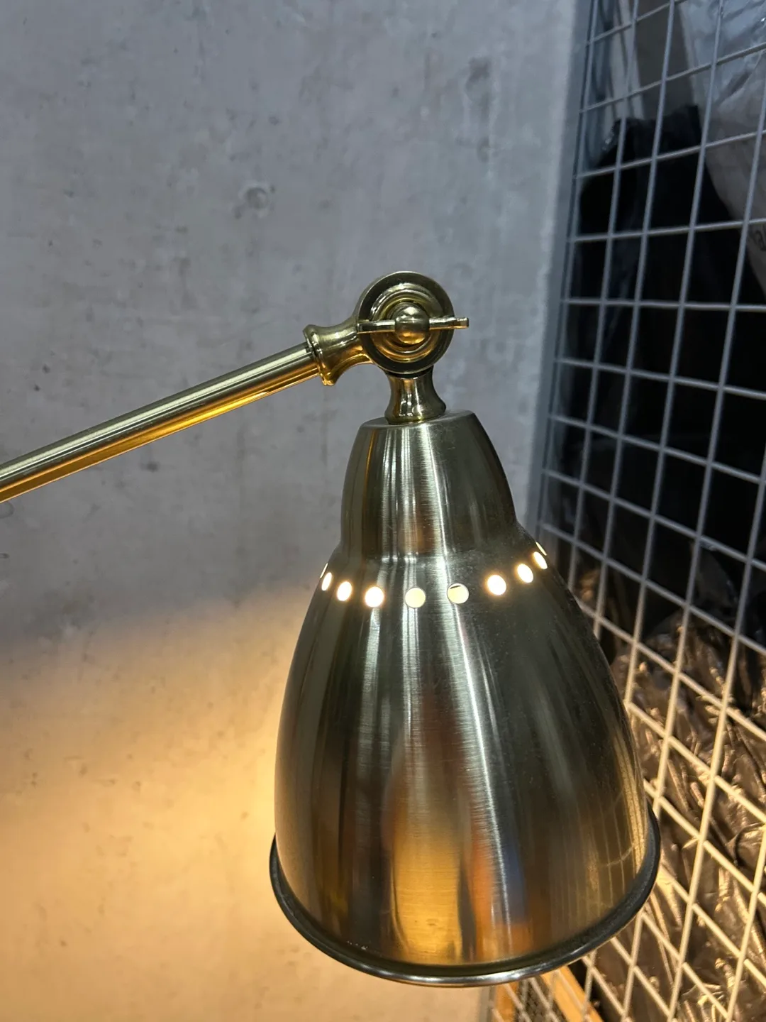Brass Finish Adjustable Floor Lamp image indicator(5)